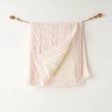 Andywawa Bebek Triko Battaniye 85X100 cm AC26340 - Pembe Melanj - 85 x 100 cm