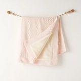 Andywawa Bebek Triko Battaniye 85X100 cm AC26345 - Pembe Melanj - 85 x 100 cm