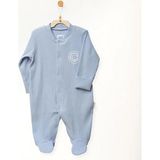 Andywawa Bebek Tulum Romper Bamboo Casual - Açık Mavi - 0 - 1 Ay