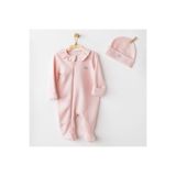 andywawa BEBEK TULUM TAKIM ROMPER HAT SET CASUAL, 1-3 AY, Romper Hat Set Casual, PINK, Kadın