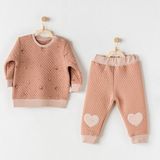 Andywawa Floral Baby 2'li Bebek Takımı AC24368 - Gül Kurusu - 0 - 3 Ay