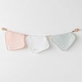 Andywawa Kız Bebek Ağiz Mendili 3 Parça Washcloths 20X20 - Standart - Çok Renkli