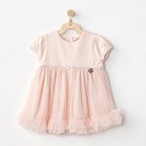 Andywawa Kız Bebek Elbise Dress Duck AC24592 - Pembe - 3 - 6 Ay