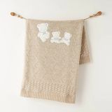 Andywawa Knitted Triko Bebek Battaniye 85X100 AC26341 - Ekru - --