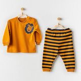 Andywawa Lion 2'li Erkek Bebek Takımı - Hardal - Lacivert - 9 - 12 Ay