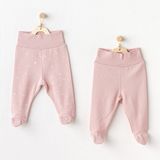 Andywawa Puppy Gazelle 2'li Bebek Pantolonu AC25049 - 0 - 3 Ay - Pembe
