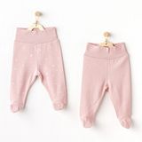 Andywawa Puppy Gazelle 2'li Bebek Pantolonu AC25049 - 3 - 6 Ay - Pembe