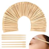 Aneco 800 Parça Ahşap Balmumu Çubukları 7,5 cm Ağda Çubukları Balmumu Spatulaları Aplikatör Çubukları Vücut Bacakları için Yüz Tüyü Kaş Temizleme Ahşap El İşi Çubukları, 2 Stil