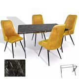 Anemon - Çırağan Masa Takımı (Werzalit, Allzalit, Vermodin Tabla 80X120) - (Teramo - Sarı)