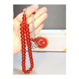 Anemore Collection ATEŞ KEHRİBAR TESBİH BÜYÜK BOY USTA YAPIMI