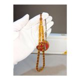 Anemore Collection ATEŞ KEHRİBAR TESBİH SARI RENKLİ