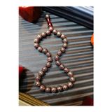 Anemore Collection GÜMÜŞ İŞLEMELİ ATEŞ KEHRİBAR TESBİH
