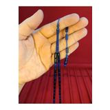 Anemore Collection TOZ KEHRİBAR TESBİH KESME KESİM LACİVERT SİYAH RENKLİ SİSTEMLİ 11MMX5MM ÖZEL ÖLÇÜ