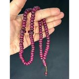 Anemore Collection Zeytin Ağacı 99'luk Tesbih Bordo Renk 10,5mmx7,5mm T-768 - Renkli