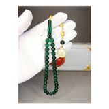 Anemore Collection ZÜMRÜT YEŞİLİ ATEŞ KEHRİBAR TESBİH USTA YAPIMI