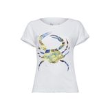 Anemoss Yeşil Yengeç Beyaz Kadın T-shirt