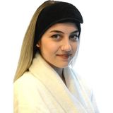 Anera Towel Saç Bandı %100 Pamuklu Havlu Makyaj Bandı Sporcu Saç Ter Bandı - Standart - Siyah