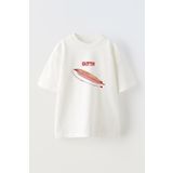 Anetos Led Zeppelin Zeplin Ön Baskılı Pamuk Beyaz Oversize T shirt