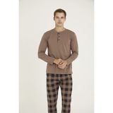 Ang Butik Kocabey 9221 Erkek Midi Yaka Pijama Takım - L