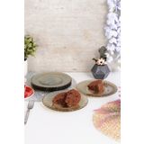 Ang Design 4100 Belinda 6'lı Füme Cam Tatlı Kek Tabağı