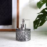 Ang Design Kristal Cam Sıvı Sabunluk - Füme - 13,5 x 9 x 9