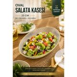 ANGDESİGN Deniz Cam servis Kasesi-oval-kenarı altın yaldızlı-23 cm •• Cam Tabak Salata Tabak Sunum || Salata Tabağı |KAYIK SALATA TABAĞI | Sunum Tabağı || OVAL TASARIM || Sofra Sunum Misafir Sunumu Orta Tabağı