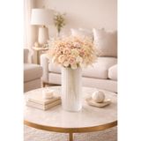 ANGDESİGN Kristal Vazo Şeffaf-30cm •• Ev Dekorasyon Trend Vazo Lüks Salon Vazosu Konsol Masaüstü || Modern Vazo Modelleri Çiçek Vazosu Masa Üstü Vazo Canlı Çiçek & Yapay Çiçek Balkon Dekorasyon