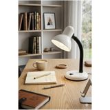 ANGDESİGN Venüs Modern Spiralli Masa Lambası Beyaz • Yön Ayarlı Modern Ofis & Çalışma Masası Lambası Gece || Kablolu Ders Çalışma Lambası Ofis Lambası Öğrenci Masa Lambası AYARLANABİLİR AYDINLATMA AÇISI