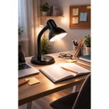 ANGDESİGN Venüs Spiralli Masa Lambası Siyah • Yön Ayarlı Modern Ofis & Çalışma Masası Lambası Gece Lambası || Kablolu Ders Çalışma Lambası Ofis Lambası Öğrenci Masa Lambası AYARLANABİLİR AYDINLATMA AÇISI