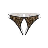 Angel Ağı Açık Leopar Desenli Fantezi Külot String