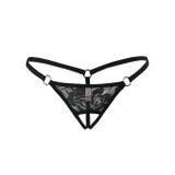 Angel Ağı Açık Siyah Dantelli Fantezi İç Çamaşırı G String