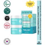 Angel Aqua Moisture Cream Nemlendirici Yatıştırıcı Krem Seti Hyaluronik Asit Panthenol 2X150 ml