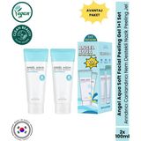 Angel Aqua Soft Facial Peeling Gel Nazik Peeling Gommage Hyaluronik Asit Madecassoside Set 2X100 ml