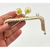 Angel Çanta Aksesuar 10.5 Cm Cüzdan Klipsi Sarı Çiçekli
