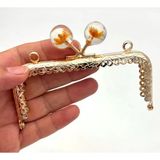 Angel Çanta Aksesuar 10.5 Cm Cüzdan Klipsi Turuncu Çiçekli