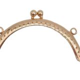 Angel Çanta Aksesuar 10.5 cm Oval Cüzdan Klipsi Cüzdan Bursu Light Gold Renk