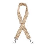Angel Canta Aksesuar 120X3 Cm Jut Kolon Canta Sapi Bej Cizgili Gumus Metalli