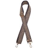 Angel Çanta Aksesuar 120X3 Cm Jüt Kolon Çanta Sapı Lacivert Renk Light Gold Metalli