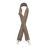 Angel Çanta Aksesuar 120X3 Cm Jüt Kolon Çanta Sapı Siyah Renk Light Gold Metalli