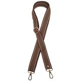 Angel Canta Aksesuar 120X3 Cm Polyester Kolon Canta Sapi Acik Kahve Renk Bej Seritli Light Gold Metalli