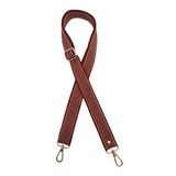Angel Canta Aksesuar 120X3 Cm Polyester Kolon Canta Sapi Bordo Renk Bej Seritli Light Gold Metalli