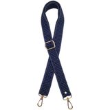 Angel Canta Aksesuar 120X3 Cm Polyester Kolon Canta Sapi Lacivert Renk Light Gold Metalli