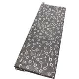 Angel Çanta Aksesuar 120x50 cm Pamuklu Astarlık Kumaş Gri Çıtır Çiçek Desen