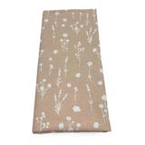 Angel Çanta Aksesuar 120x50 cm Pamuklu Astarlık Kumaş Kır Çiçeği Desenli Bej