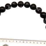 Angel Çanta Aksesuar 20 Cm 22 Mm Boncuklu Çanta Sapı Gümüş Metalli Siyah Tonlu