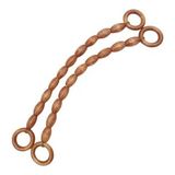 Angel Çanta Aksesuar 20 mm Oval Ahşap Boncuklu 40 cm Taba Renk Çanta Sapı