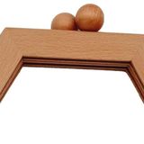 Angel Çanta Aksesuar 21 Cm Ahşap Çanta Bursu Piramit Açık Ahşap Renk