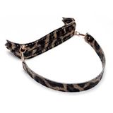 Angel Çanta Aksesuar 25 cm Suni Derili Leopar Renk Gizli Çanta Bursu Deri Kulplu