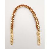 Angel Çanta Aksesuar 40 cm Derili Zincir Taba Renk Light Gold Metalli