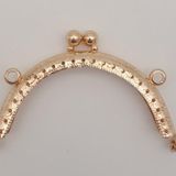 Angel Çanta Aksesuar 8.5 cm Oval Cüzdan Klipsi Cüzdan Bursu Light Gold Renk